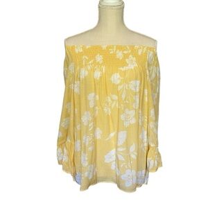 Off the shoulder floral blouse